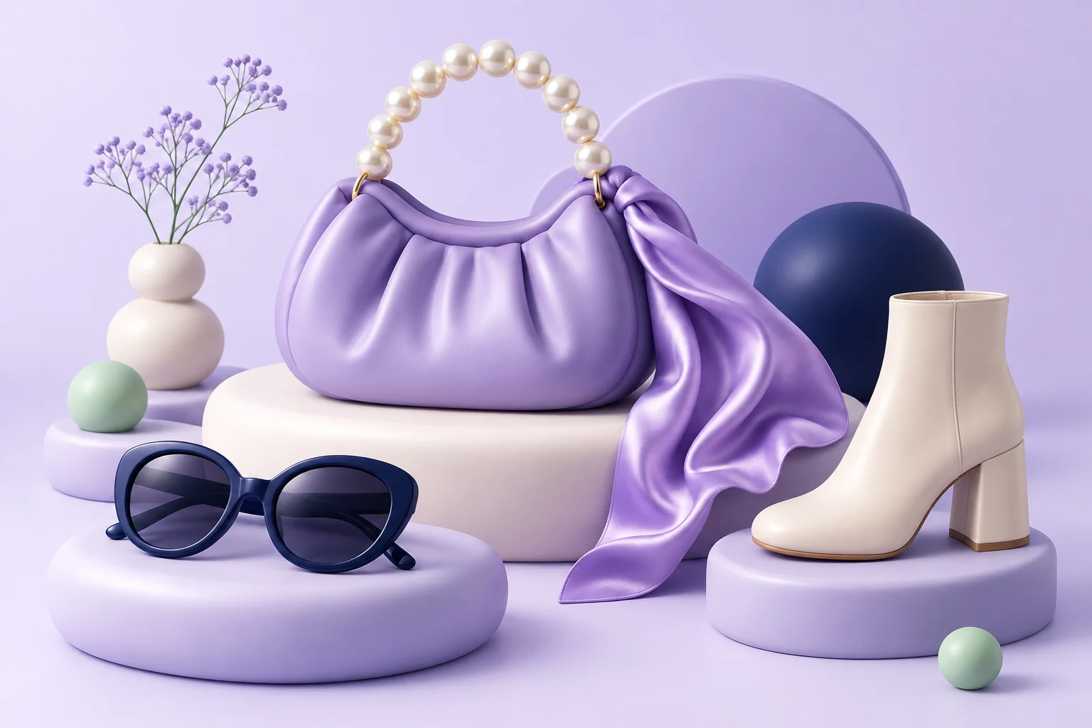 The Personal Stylist — sculptural lavender illustration